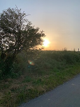 Banner Trauerspaziergang am Abend