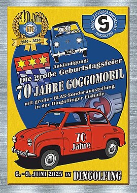 Banner Geburtstagsfeier „70 Jahre Goggomobil“